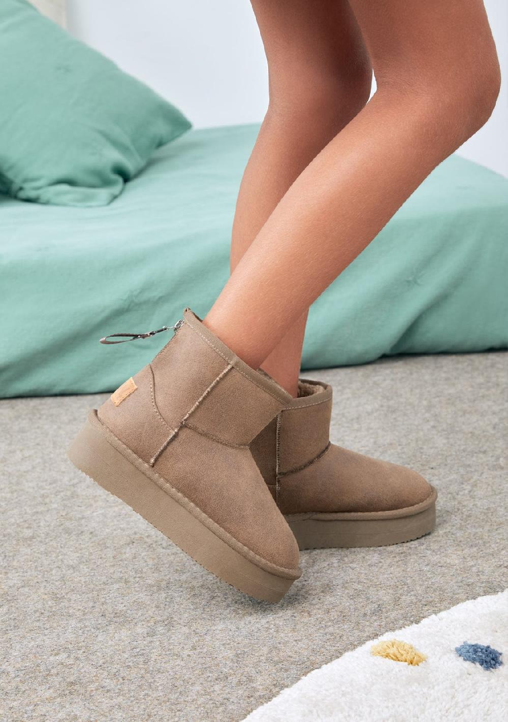 Break & walk Botas Australianas Cremallera Taupe Ventas relámpago