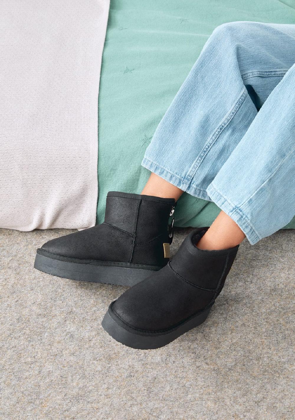 Break & walk Botas Australianas Cremallera Negro Tienda