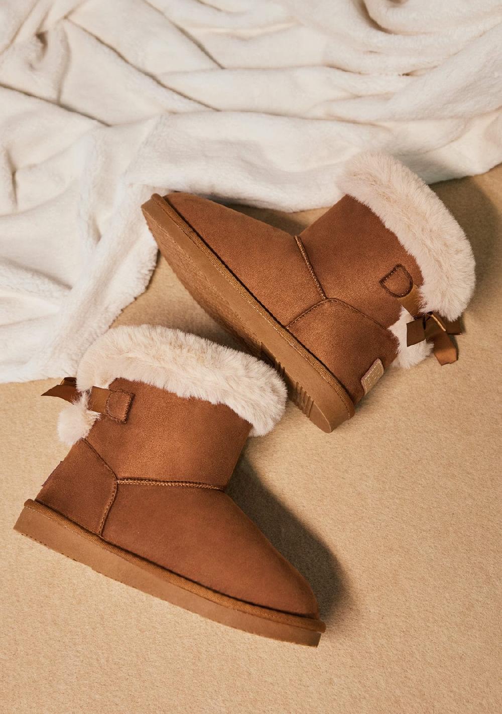 Break & walk Botas Australianas Lazo Pelo Water Repellent Tan Oferta especial