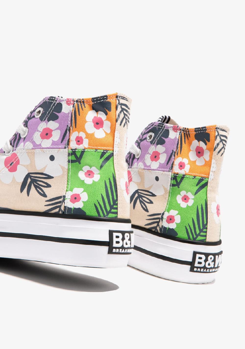 Break & walk Zapatillas Altas Flores Lona Multicolor Rebajas de fin de temporada