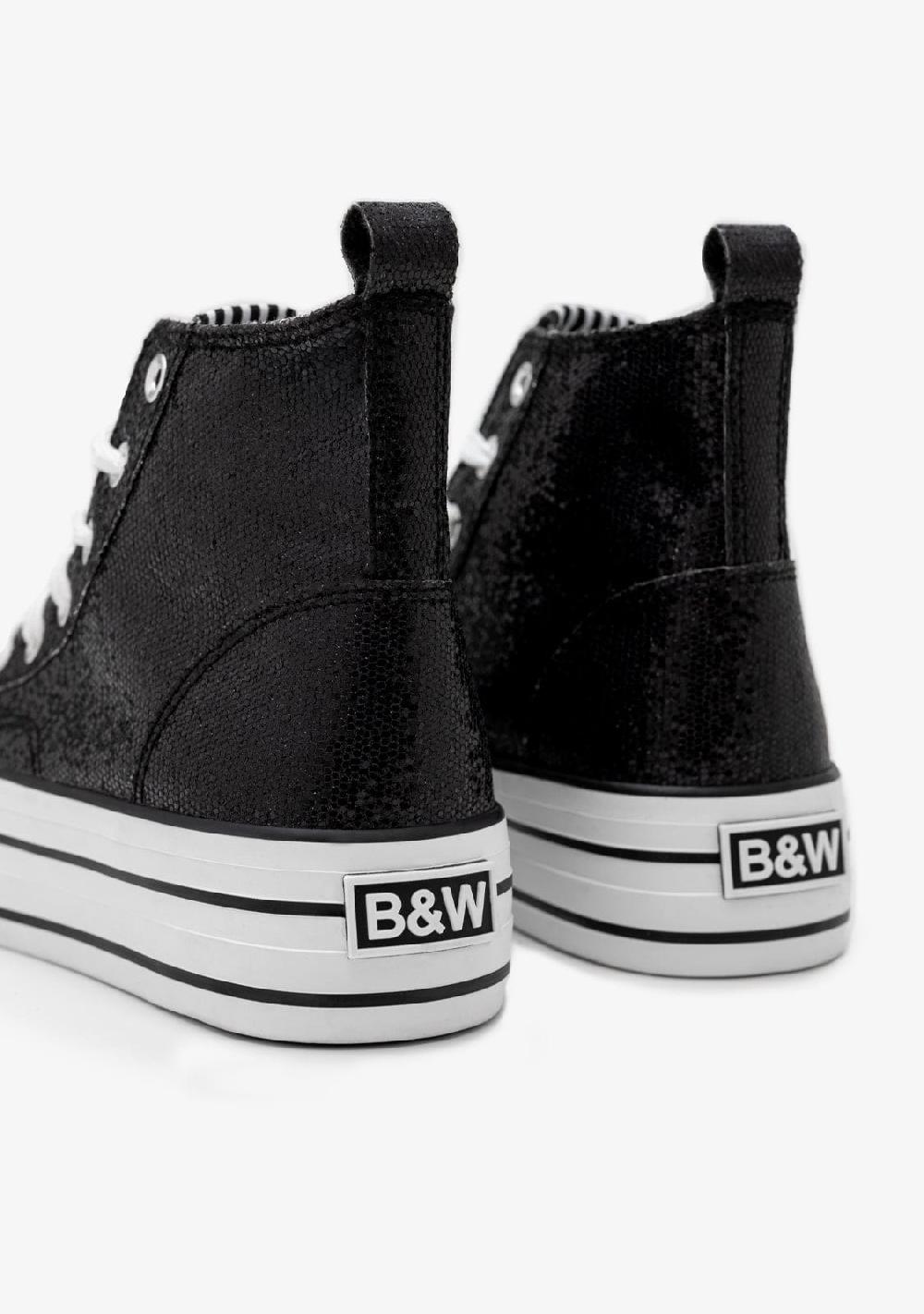 Break & walk Zapatillas Altas Negras con Purpurina Venta caliente