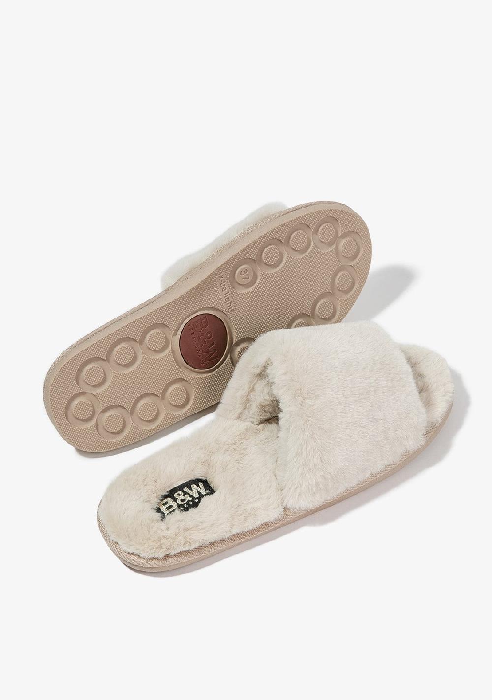Break & walk Zapatillas de Casa Pala Pelo Beige Limitado a 3 días
