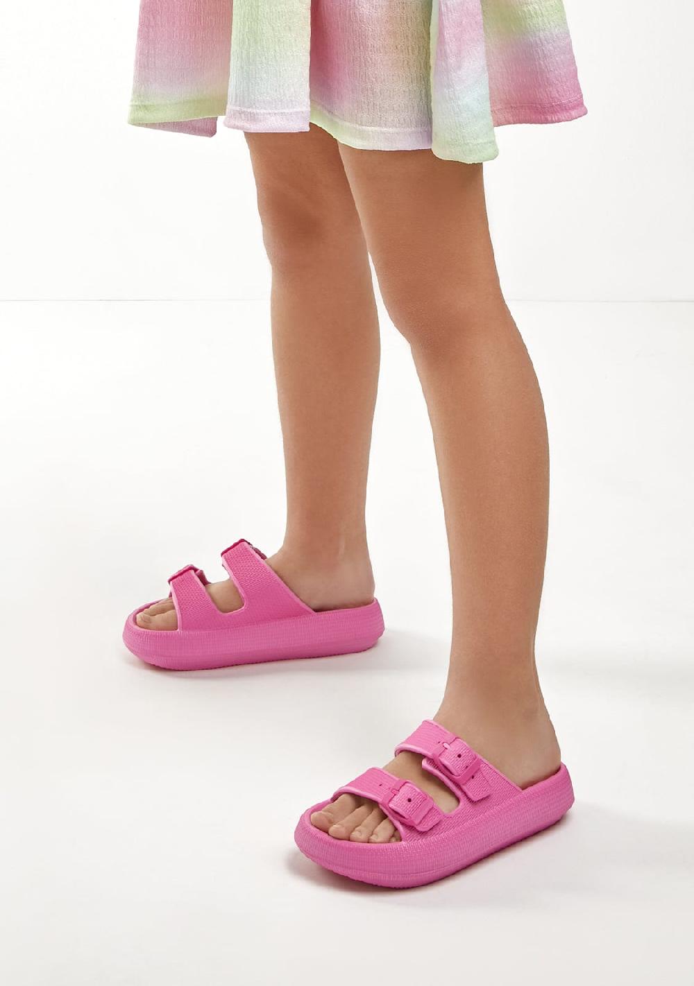 Break & walk Sandalias Doble Hebilla Bio Fucsia Ofertas de temporada