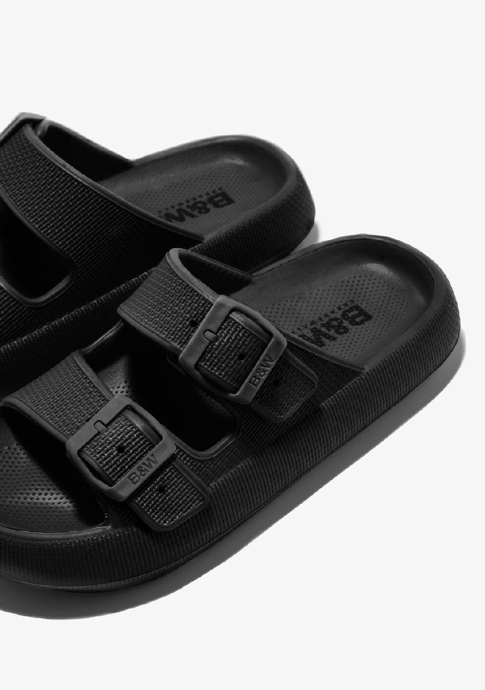 Break & walk Sandalias Doble Hebilla Negro Ofertas especiales