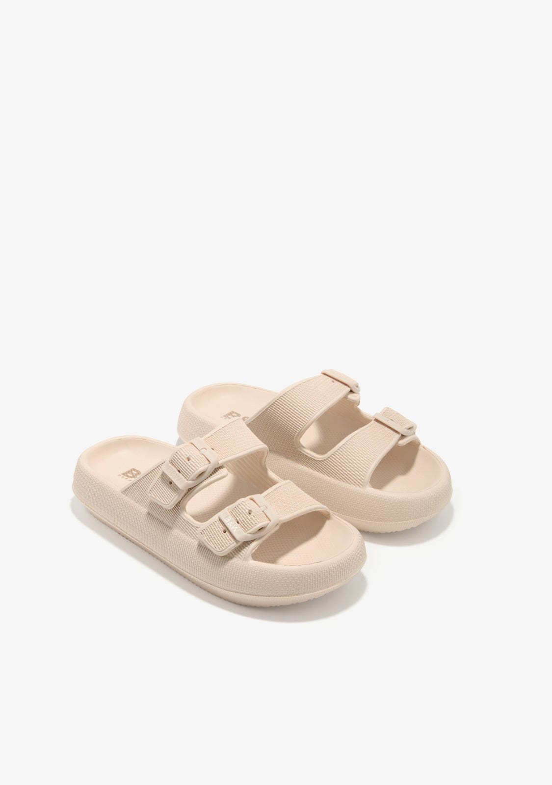 Break & walk Sandalias Doble Hebilla Beige Grandes ahorros