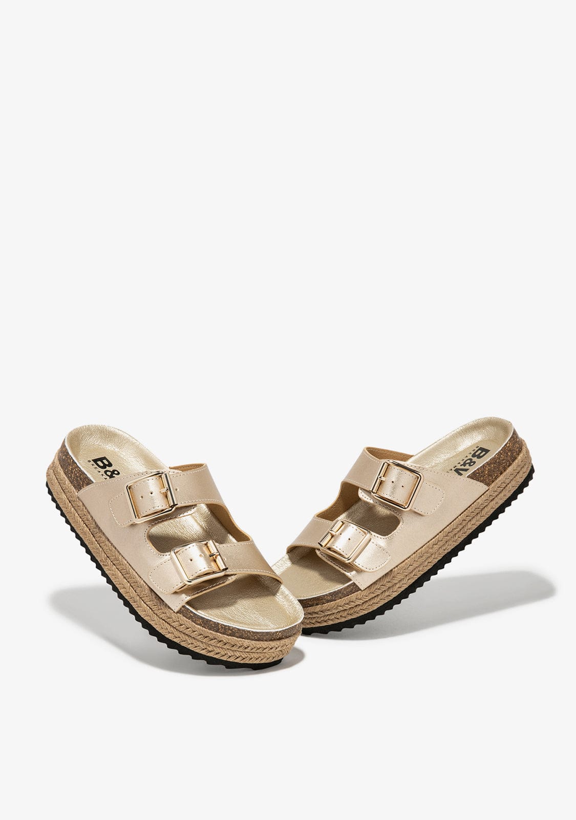 Break & walk Sandalias Plataforma Oro Claro Outlet online