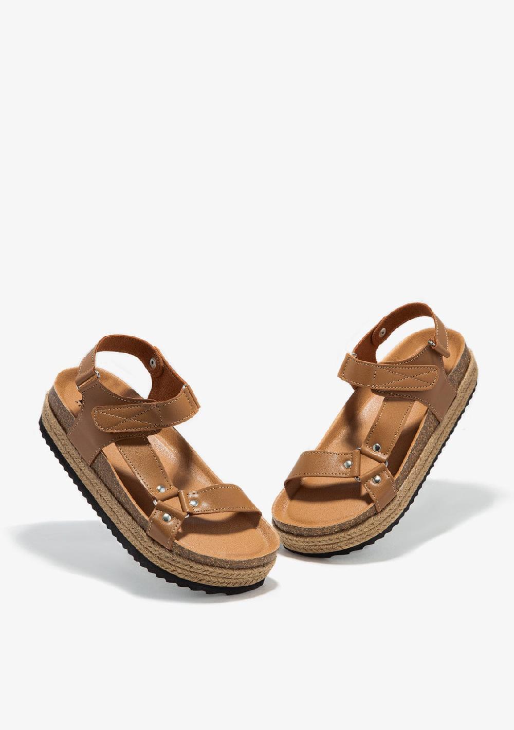 Break & walk Sandalias Plataforma Taupe Rebajas