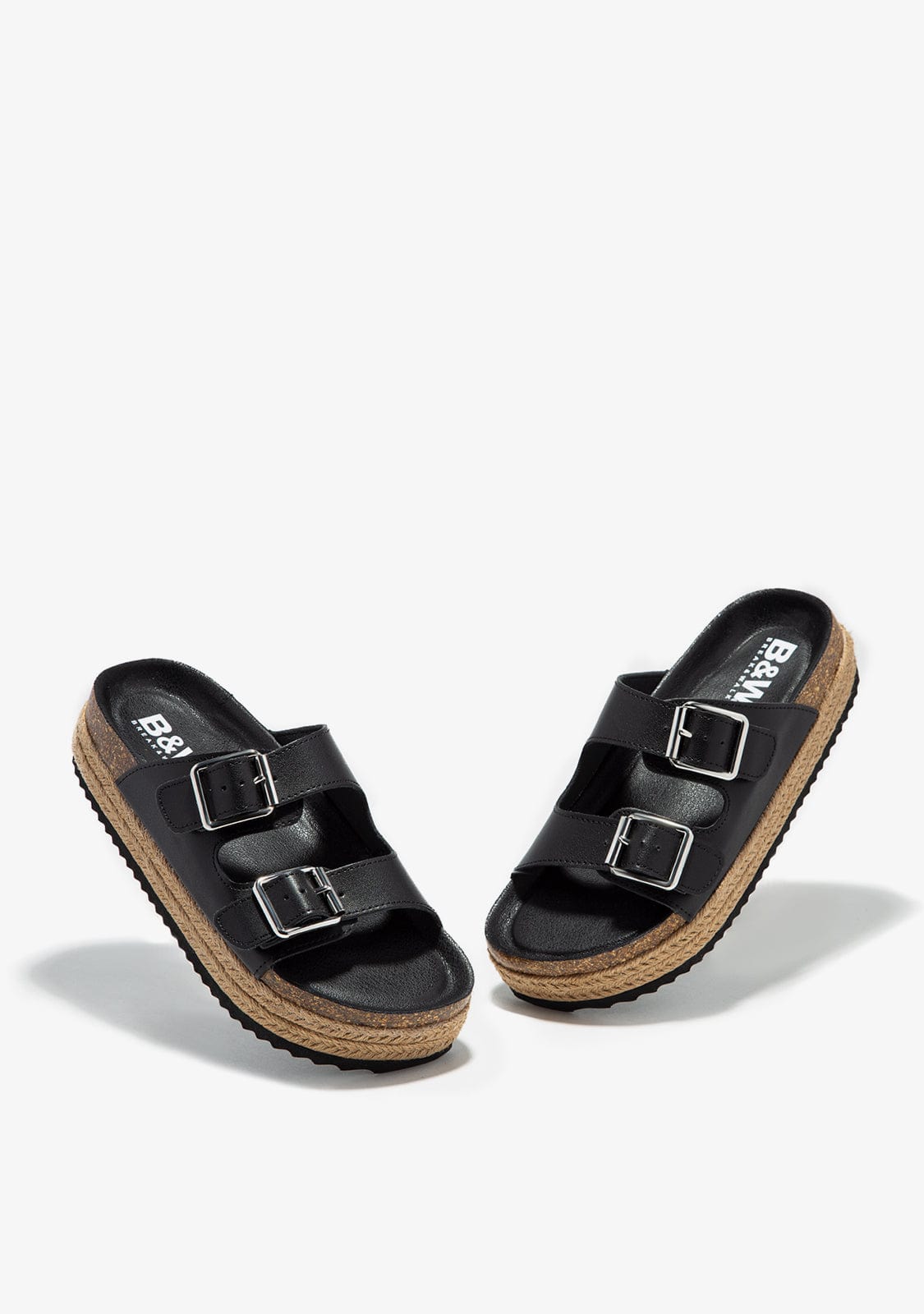 Break & walk Sandalias Hebilla Plataforma Negro En oferta