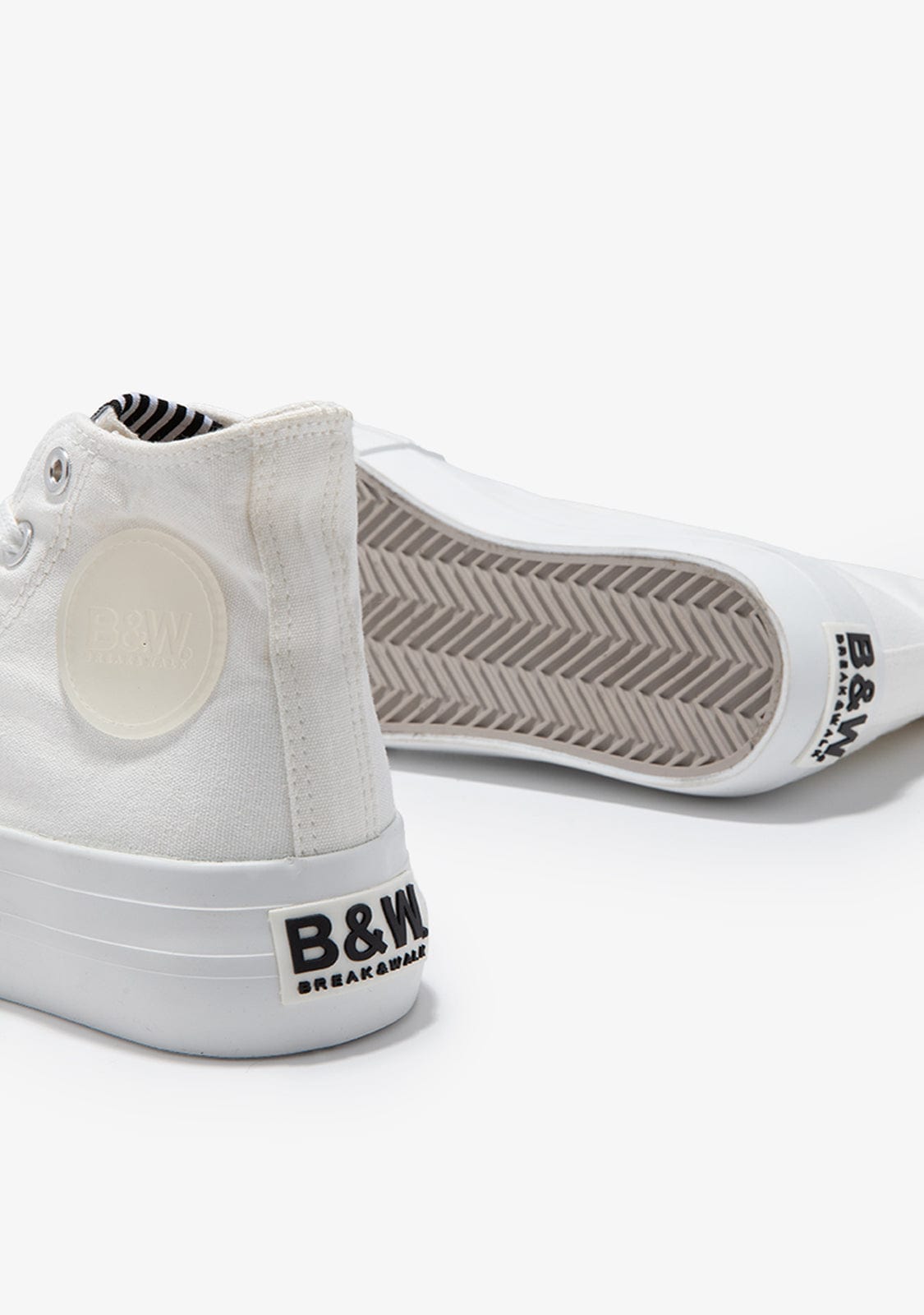 Break & walk Zapatillas Altas Lona Plataforma Blanco Oferta especial de fábrica