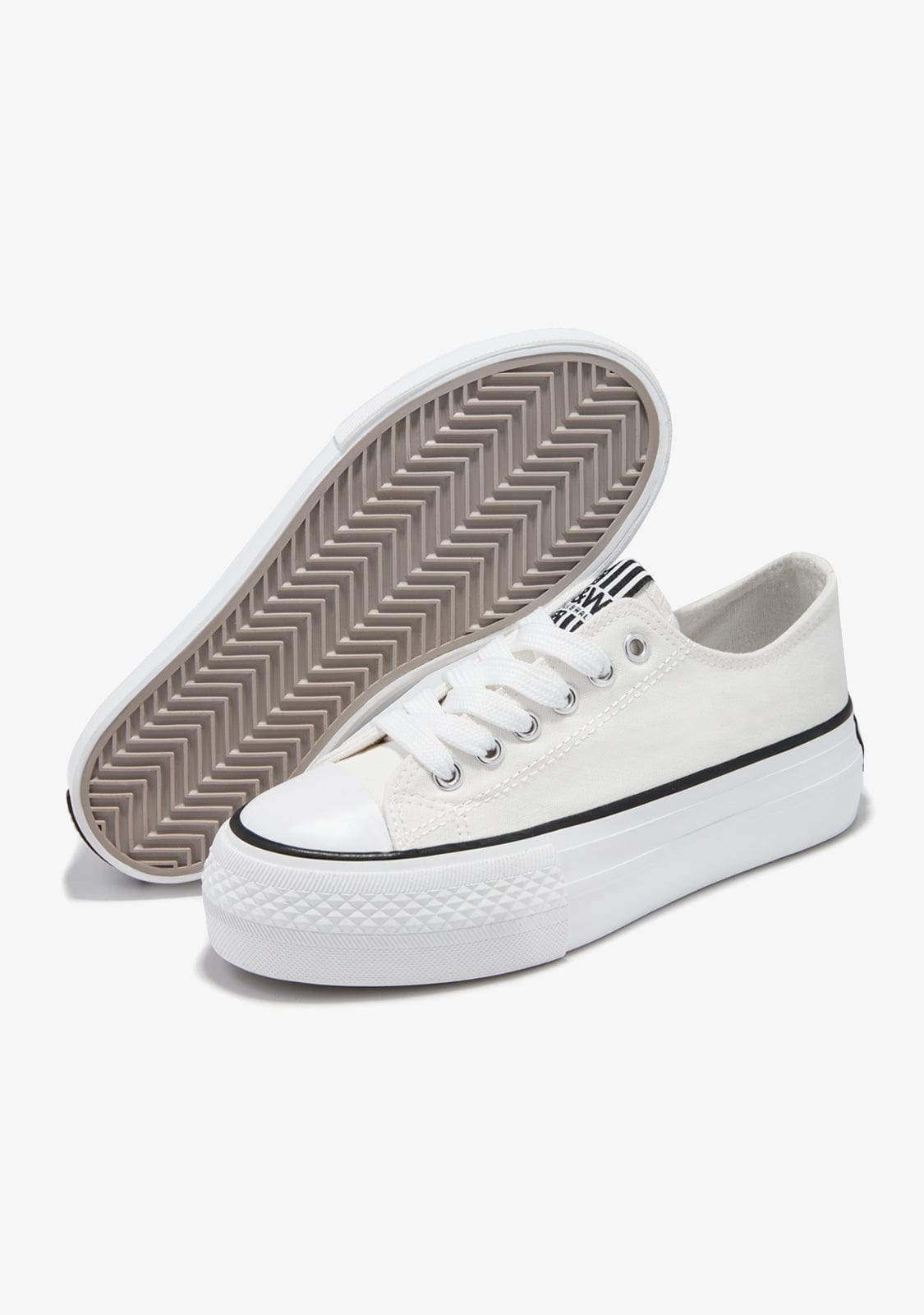 Break & walk Zapatillas Lona Plataforma Blanco Solo queda un día