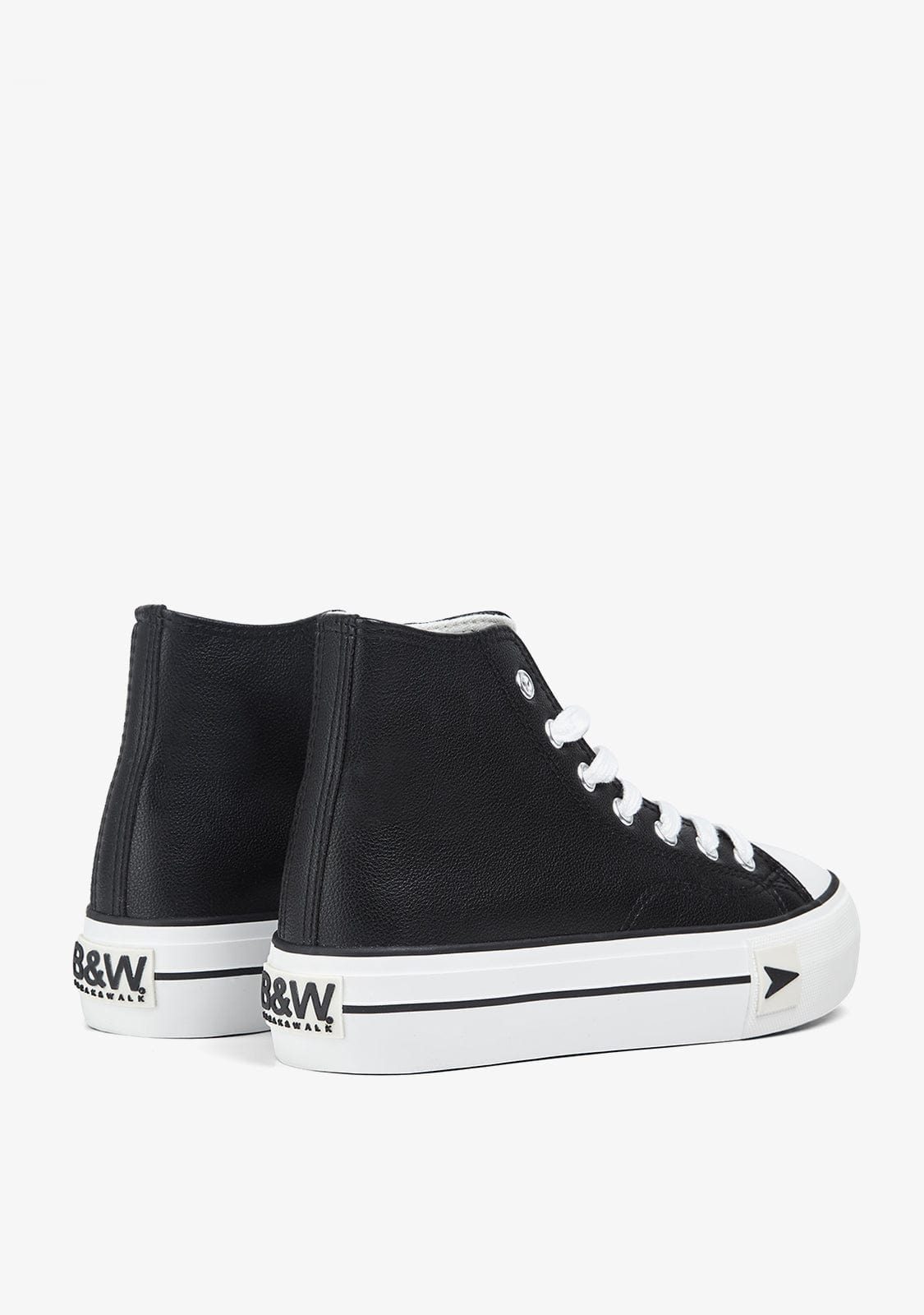 Break & walk Zapatillas Bay High Top Plataforma Negro Nappa Limitado a 3 días