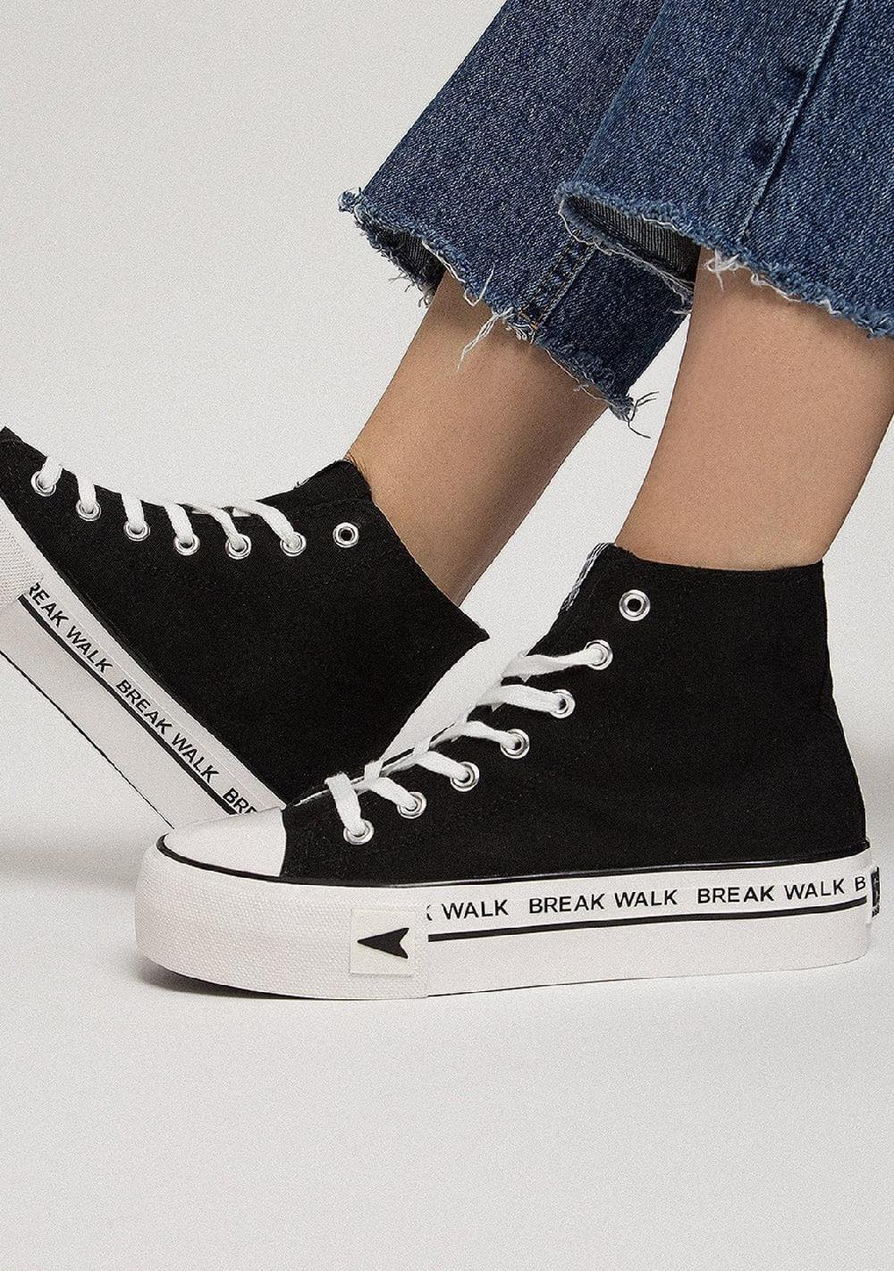 Break & walk Zapatillas Bay High Top Plataforma Negro Precios de Black Friday