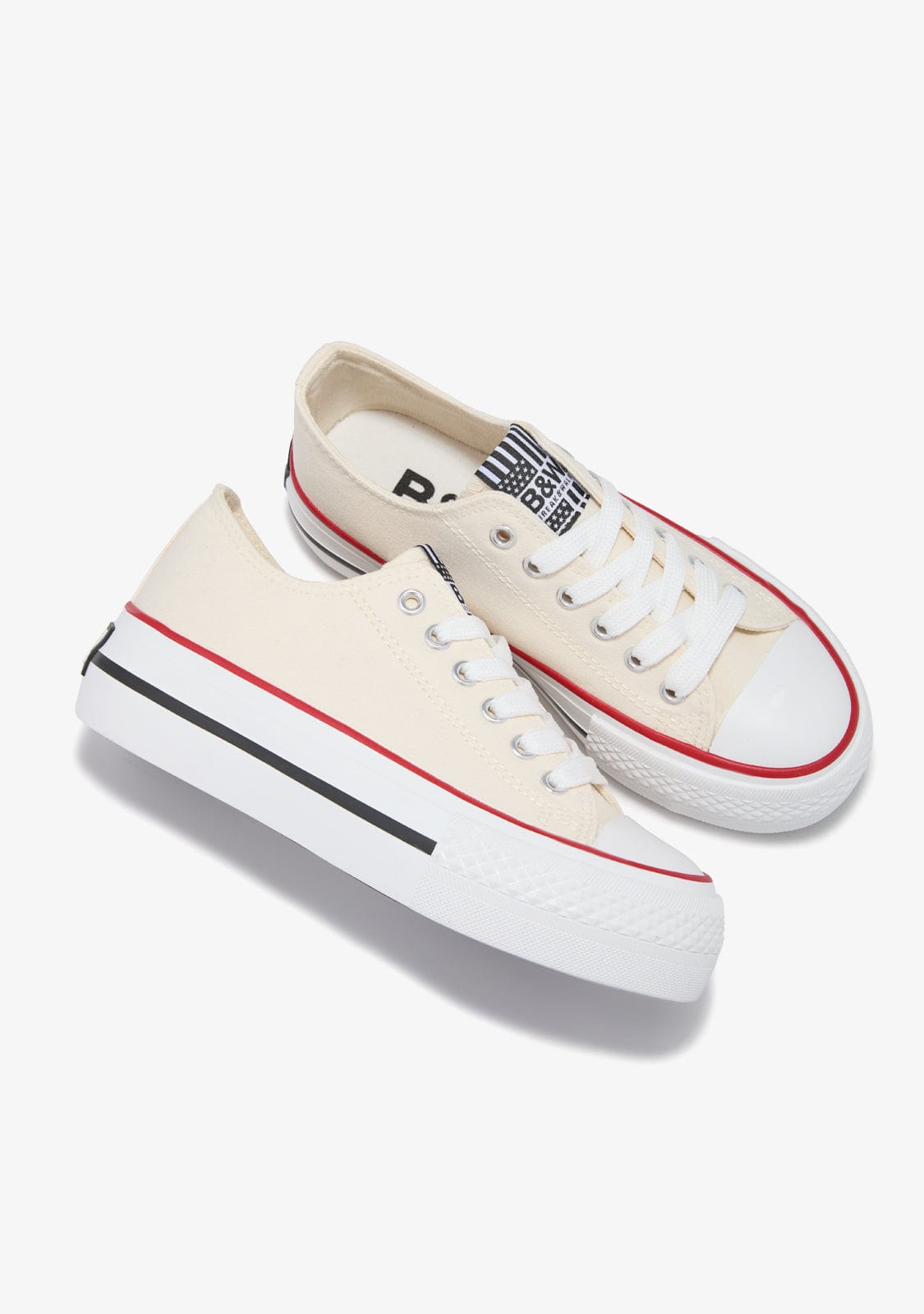 Break & walk Zapatillas Lona Plataforma Beige Libre de impuestos