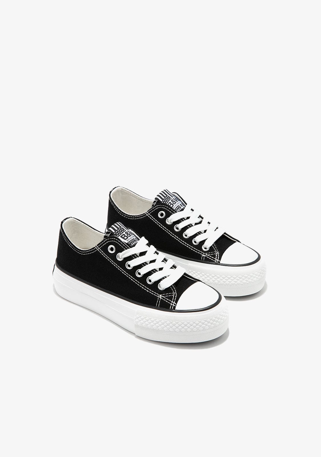 Break & walk Zapatillas Lona Plataforma Negro B&W