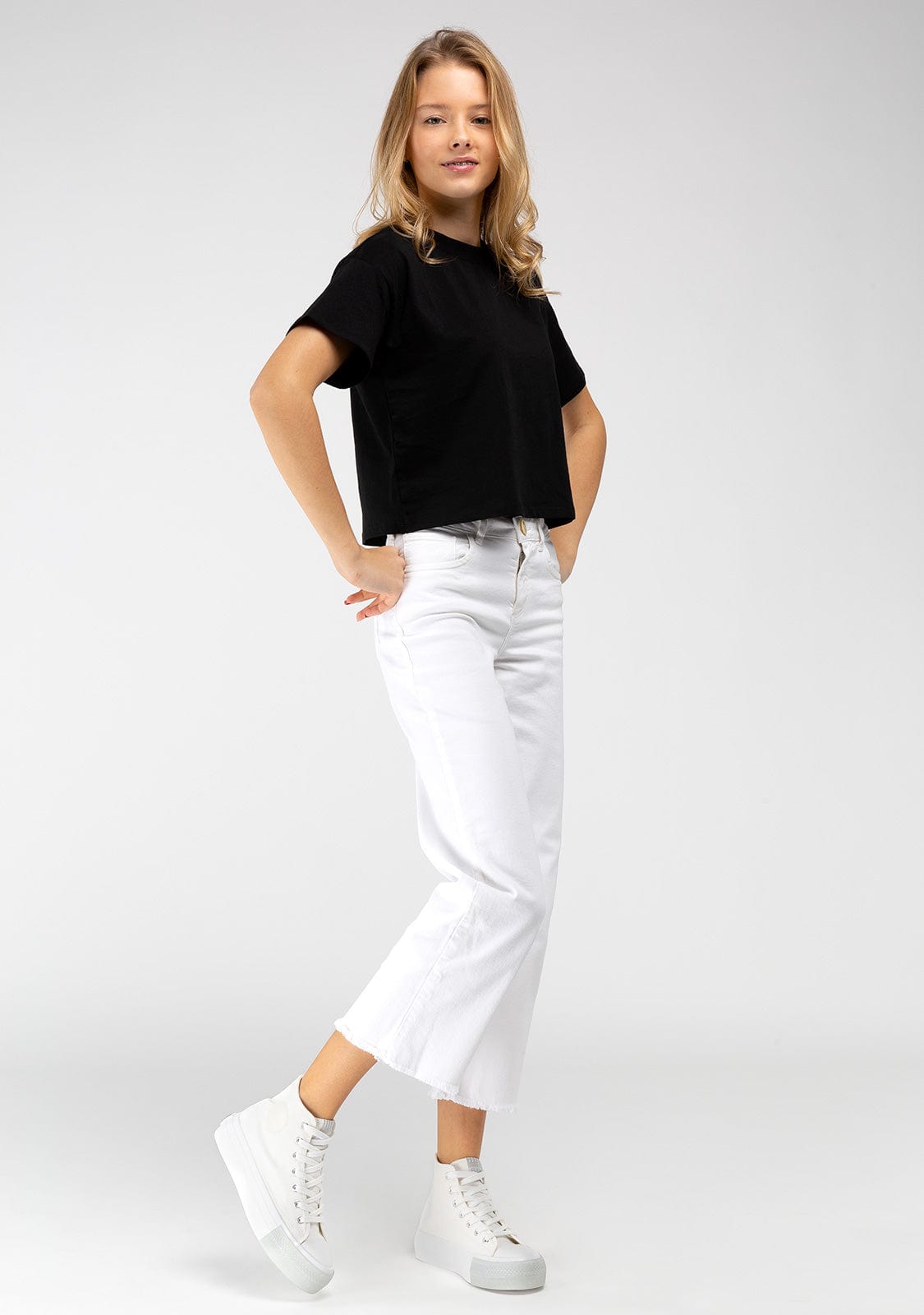 Break & walk Zapatillas Basic Hi-Top blancas de lona Tienda