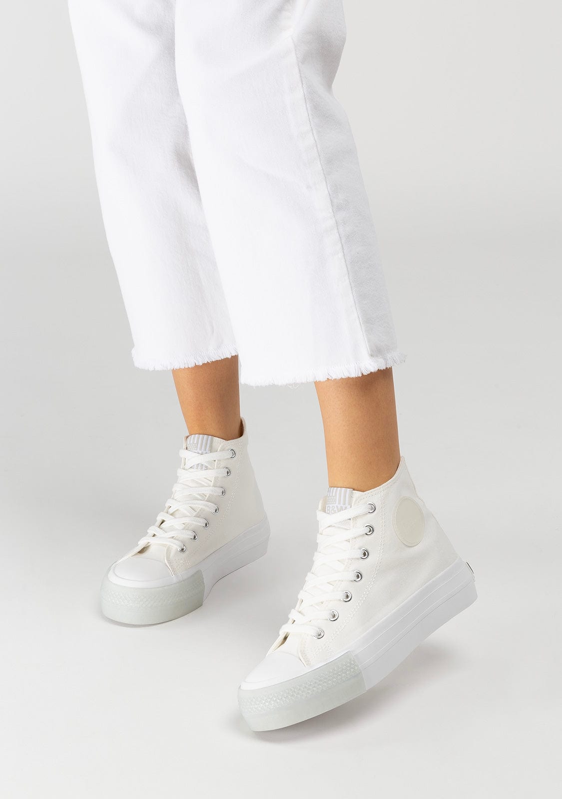 Break & walk Zapatillas Basic Hi-Top blancas de lona Tienda