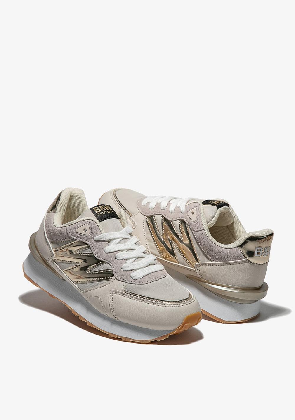 Break & walk Zapatillas Metalizado Napa Beige Oferta especial