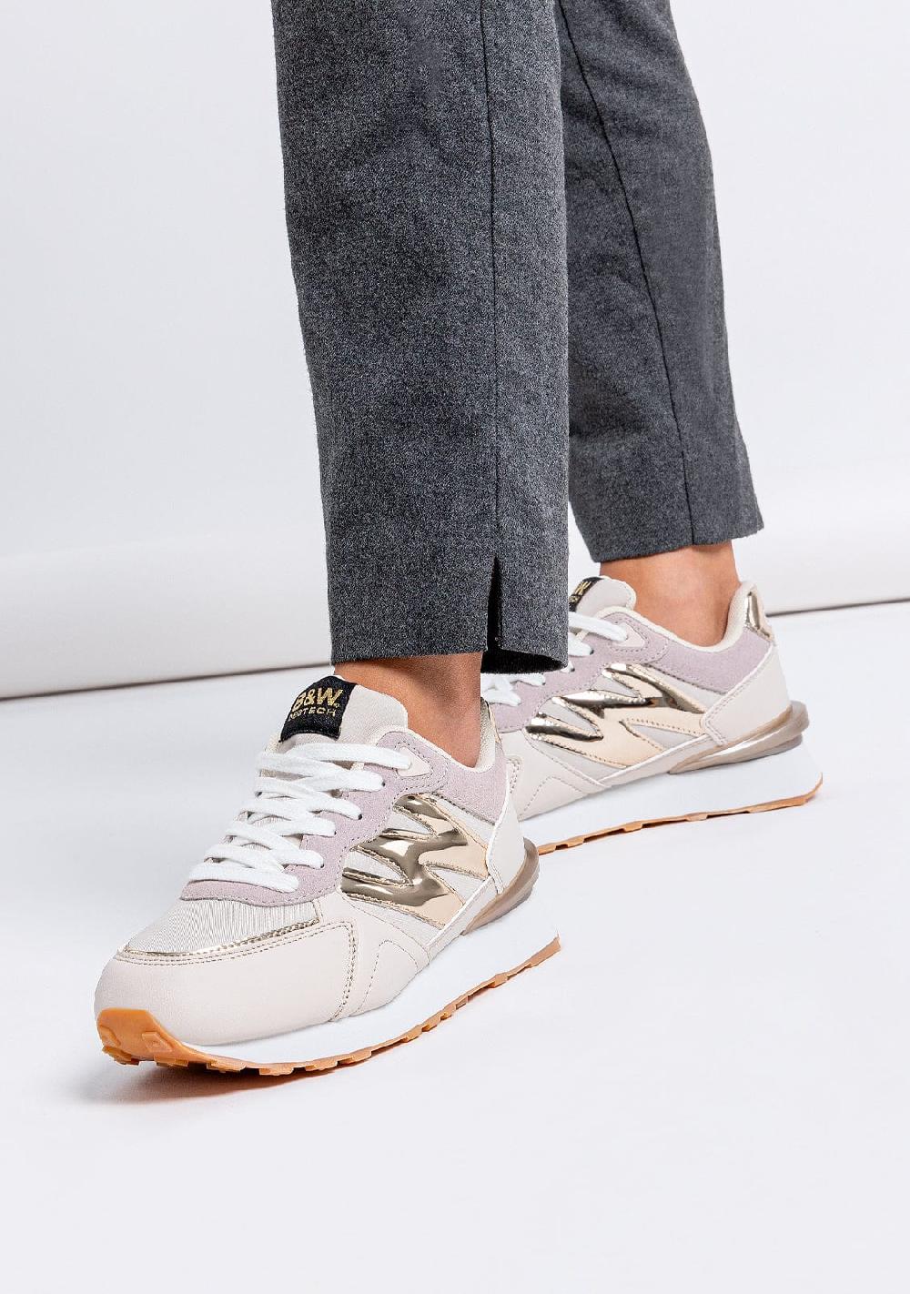 Break & walk Zapatillas Metalizado Napa Beige Oferta especial