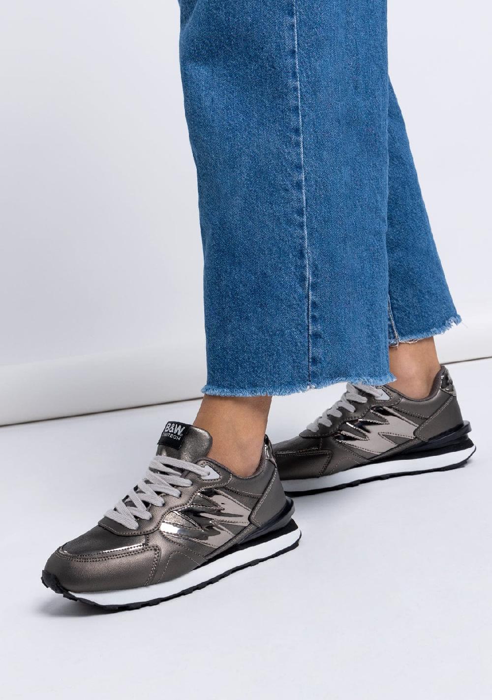 Break & walk Zapatillas Metalizado Napa Plomo Últimos 3 días