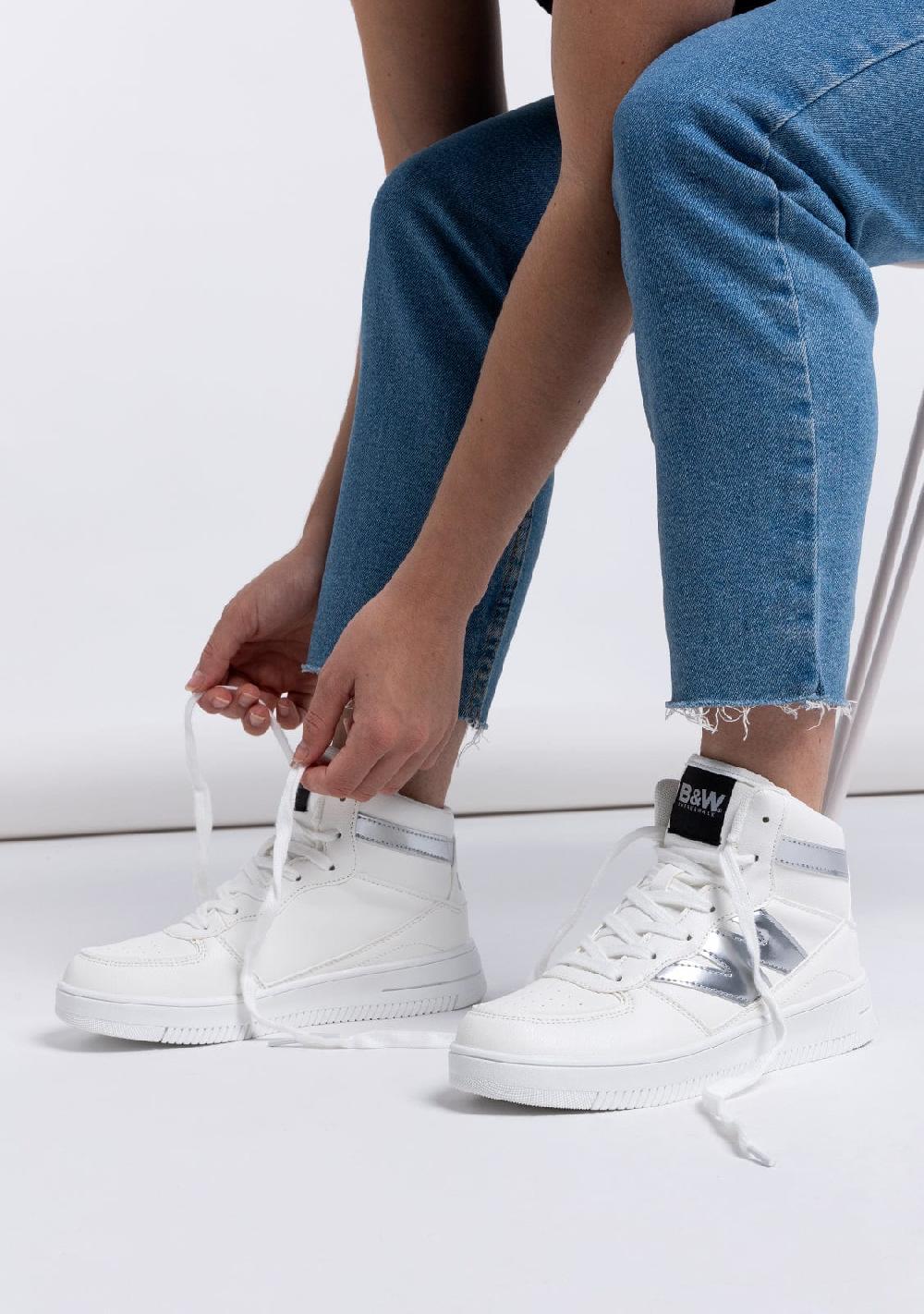 Break & walk Zapatillas altas Napa Blanco Plata COMPRAR AHORA