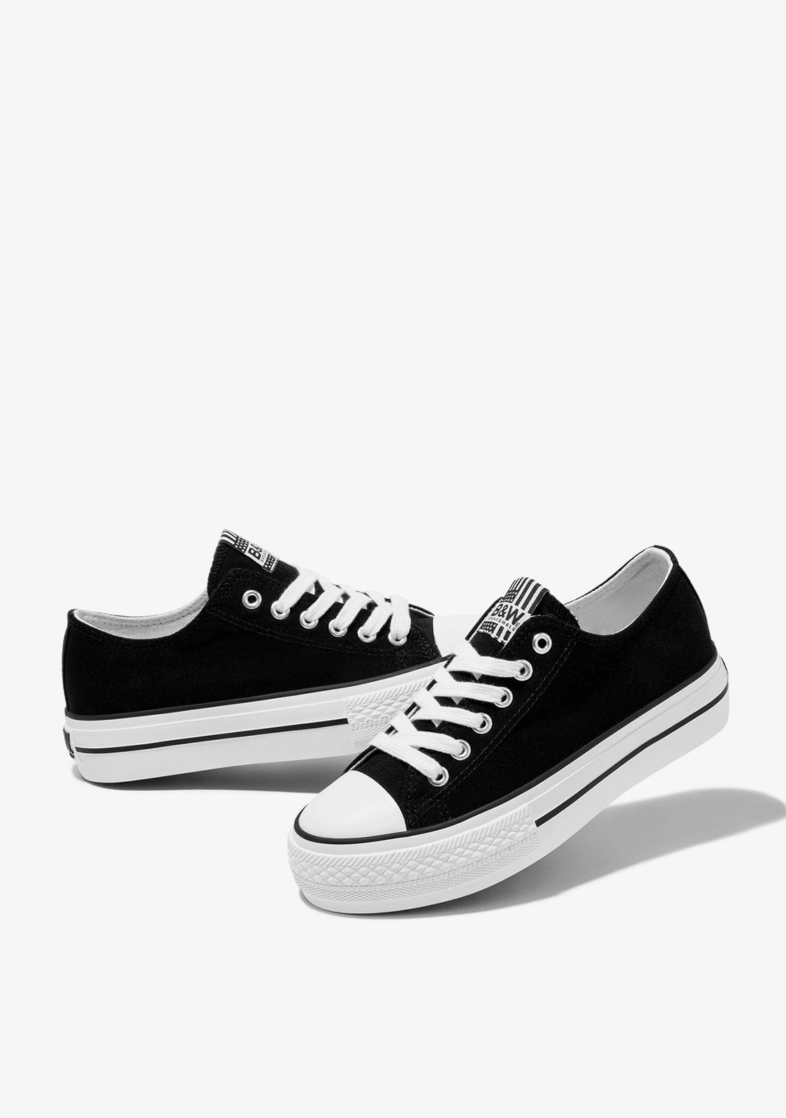 Break & walk Zapatilla Doble Plataforma Lona Negra Limitado a 3 días