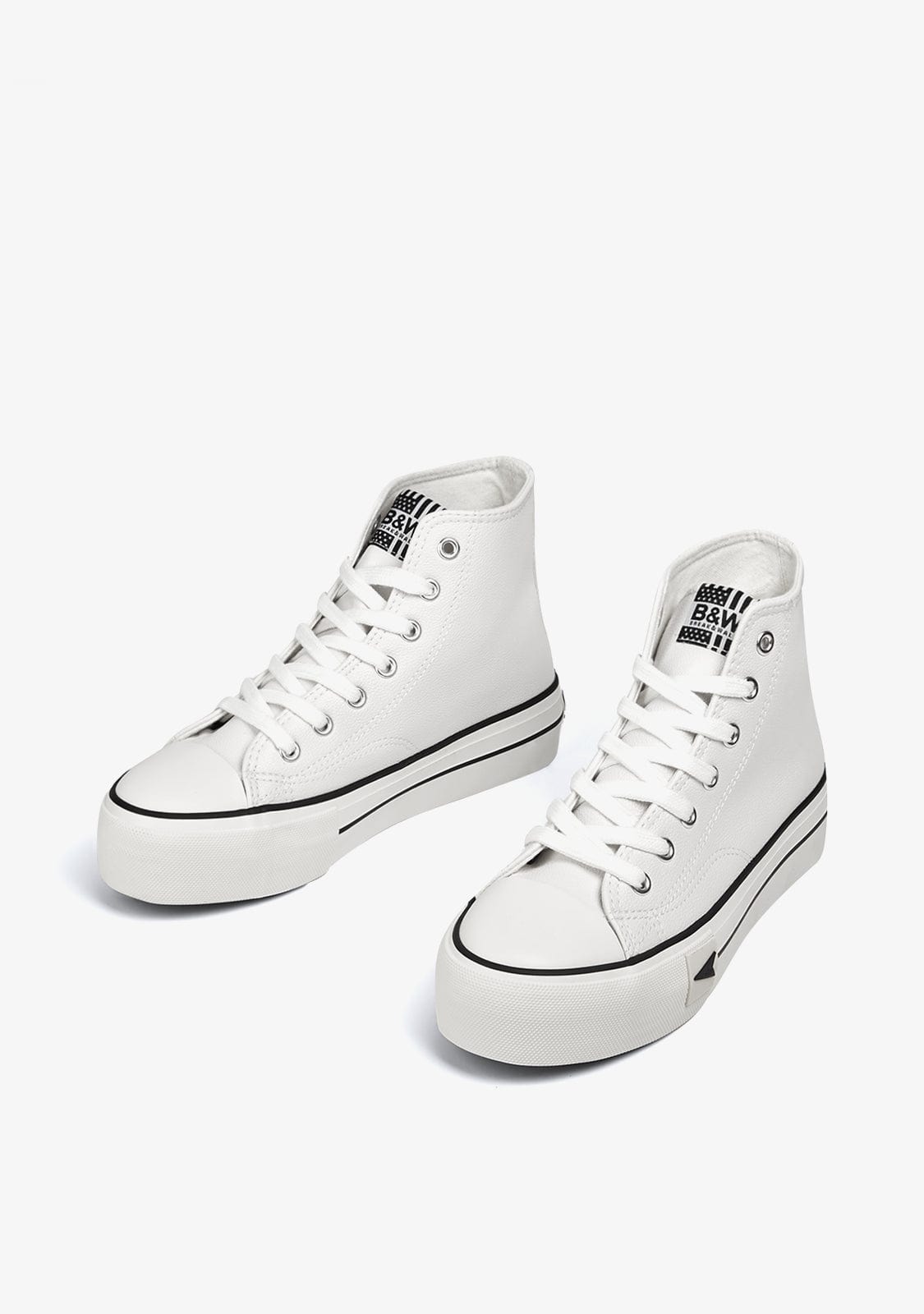 Break & walk Zapatillas Bay High Top Plataforma Blanco Nappa Precios de Black Friday