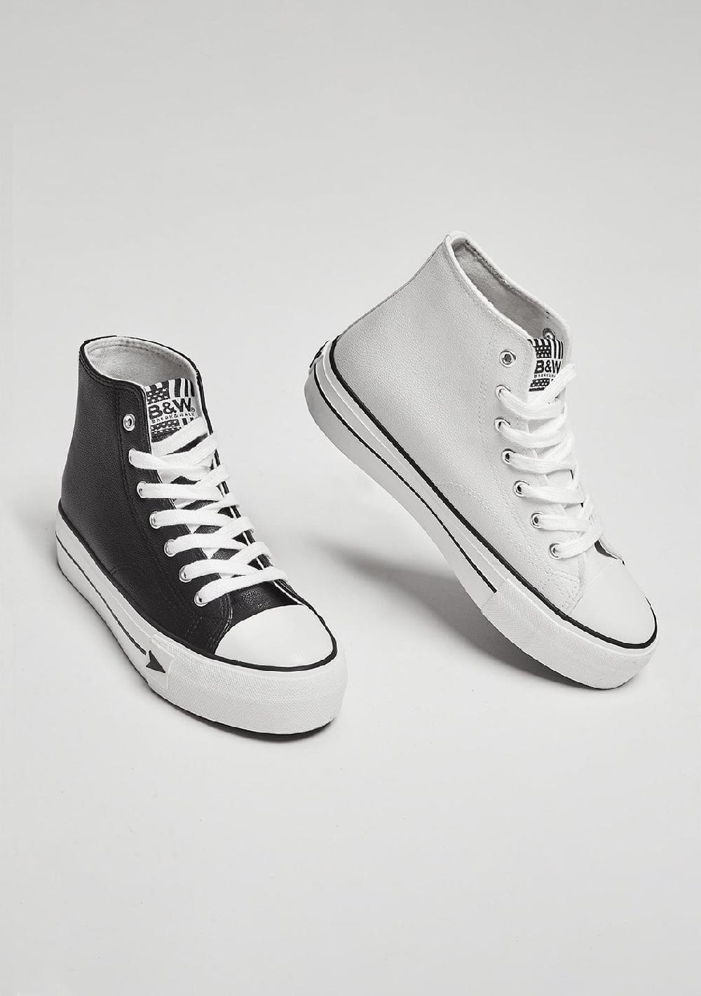 Break & walk Zapatillas Bay High Top Plataforma Blanco Nappa Precios de Black Friday