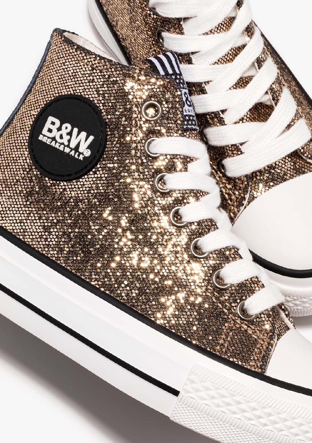 Break & walk Zapatillas Altas Glitter Oro Oferta exclusiva