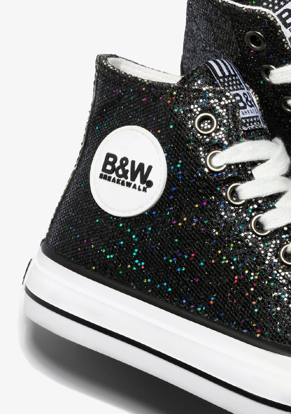 Break & walk Zapatillas Altas Glitter Negro Última moda