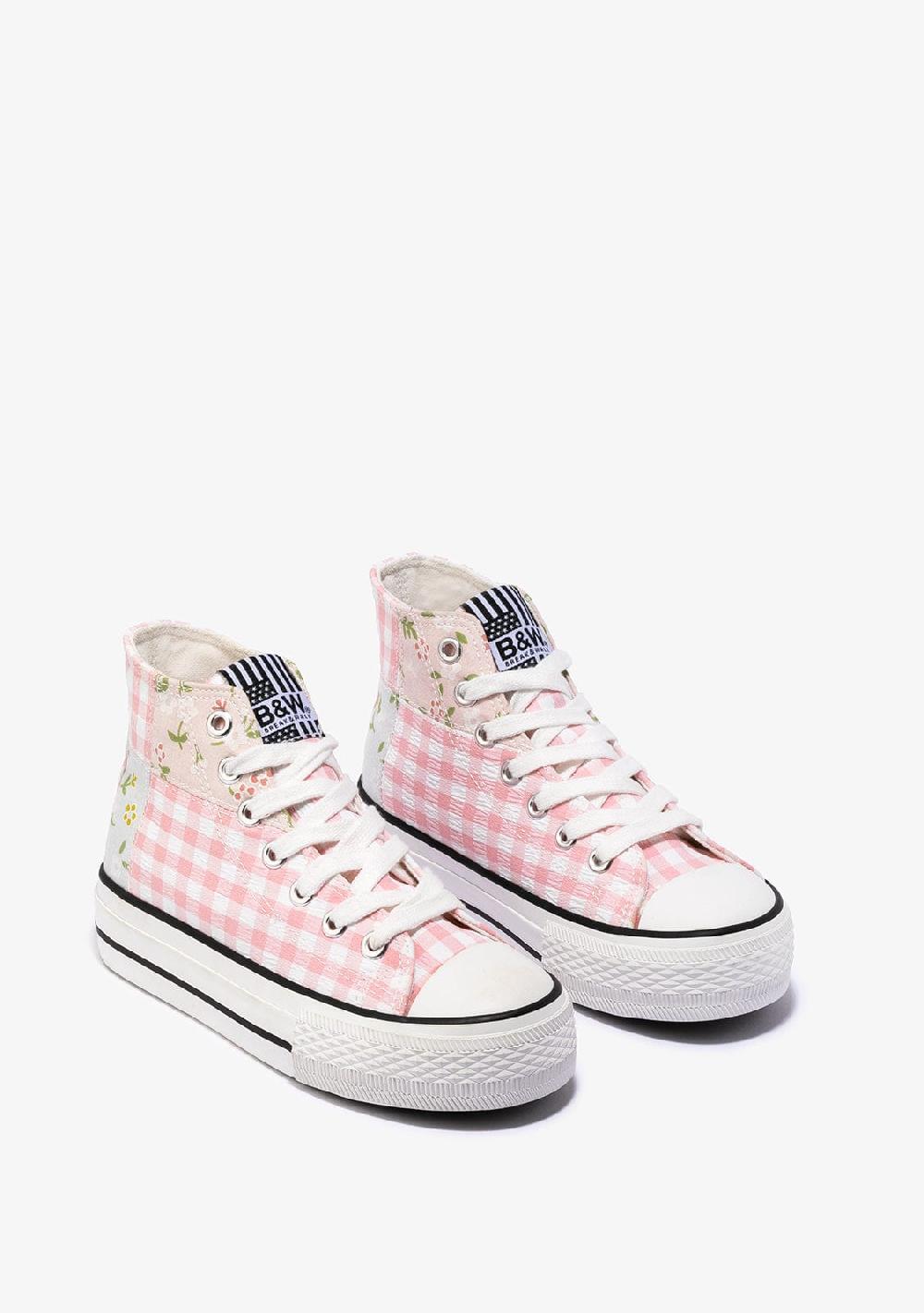 Break & walk Zapatillas Altas Flores Vichy Lona