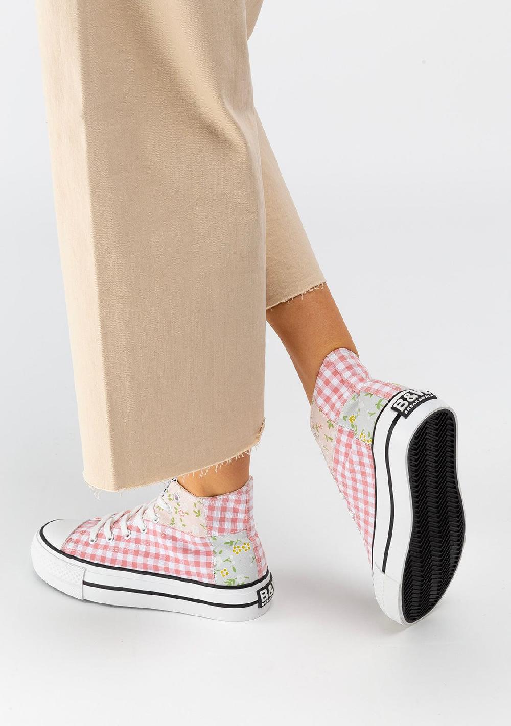 Break & walk Zapatillas Altas Flores Vichy Lona Ofertas especiales