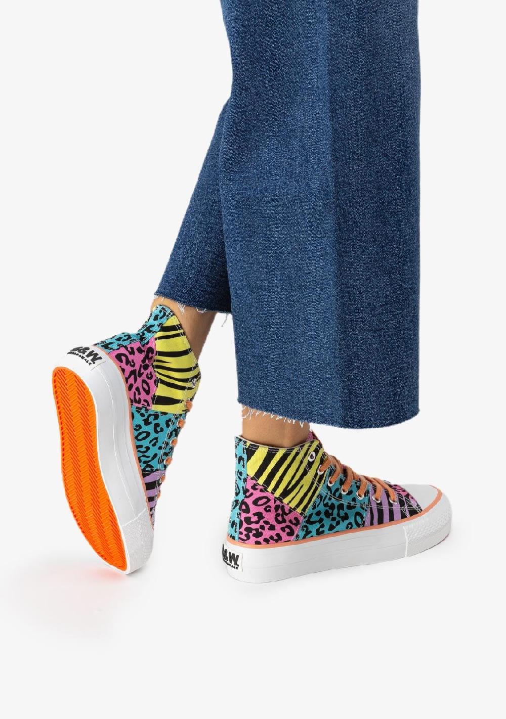 Break & walk Zapatillas Altas Animal Print Lona Multicolor Grandes ahorros