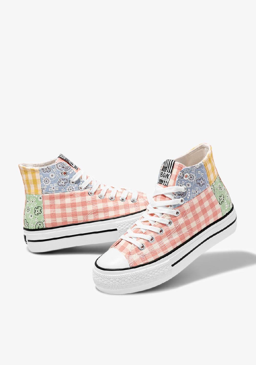 Break & walk Zapatilla Alta Doble Plataforma Multi Patchwork Precio ultrabajo