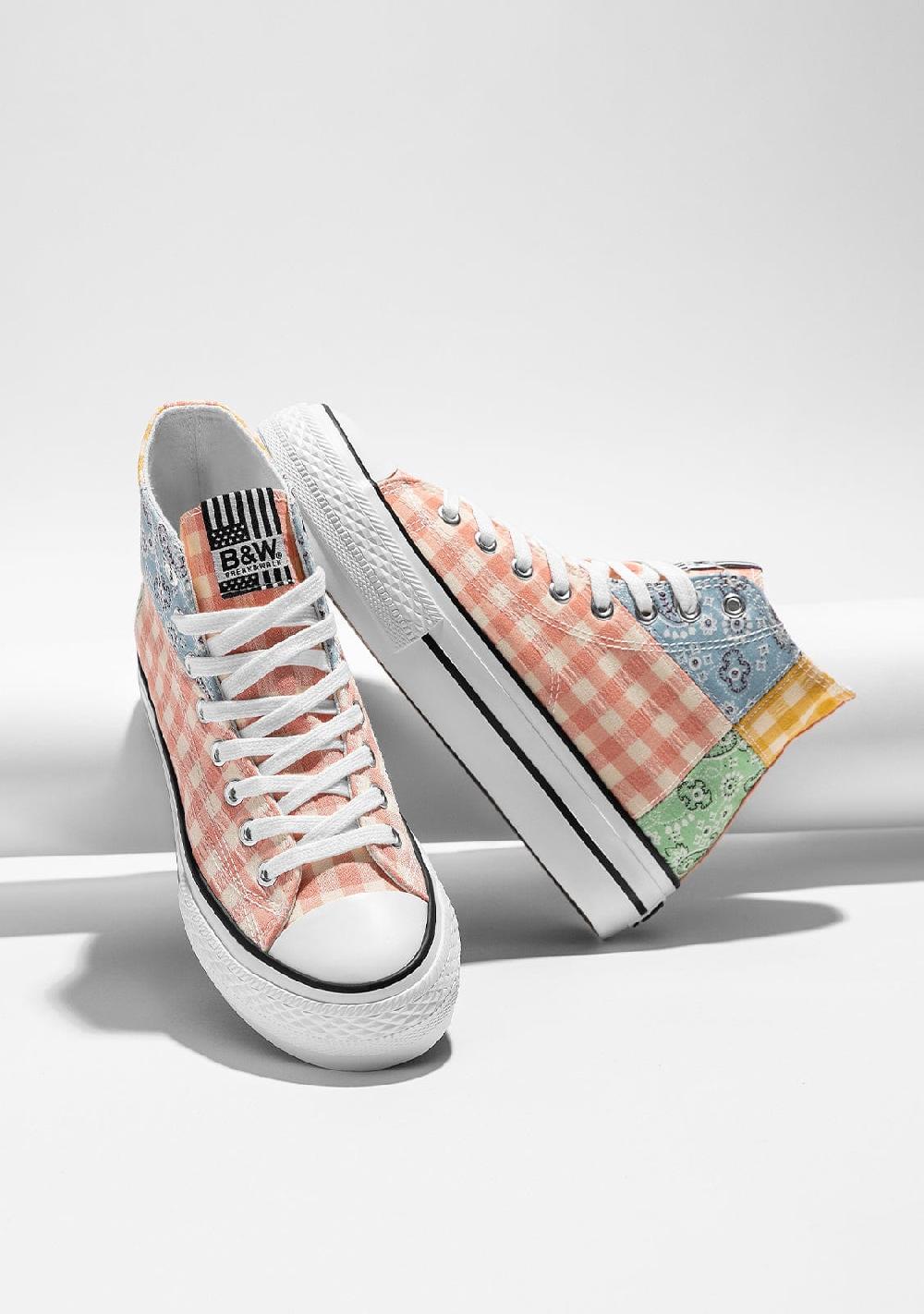 Break & walk Zapatilla Alta Doble Plataforma Multi Patchwork Precio ultrabajo