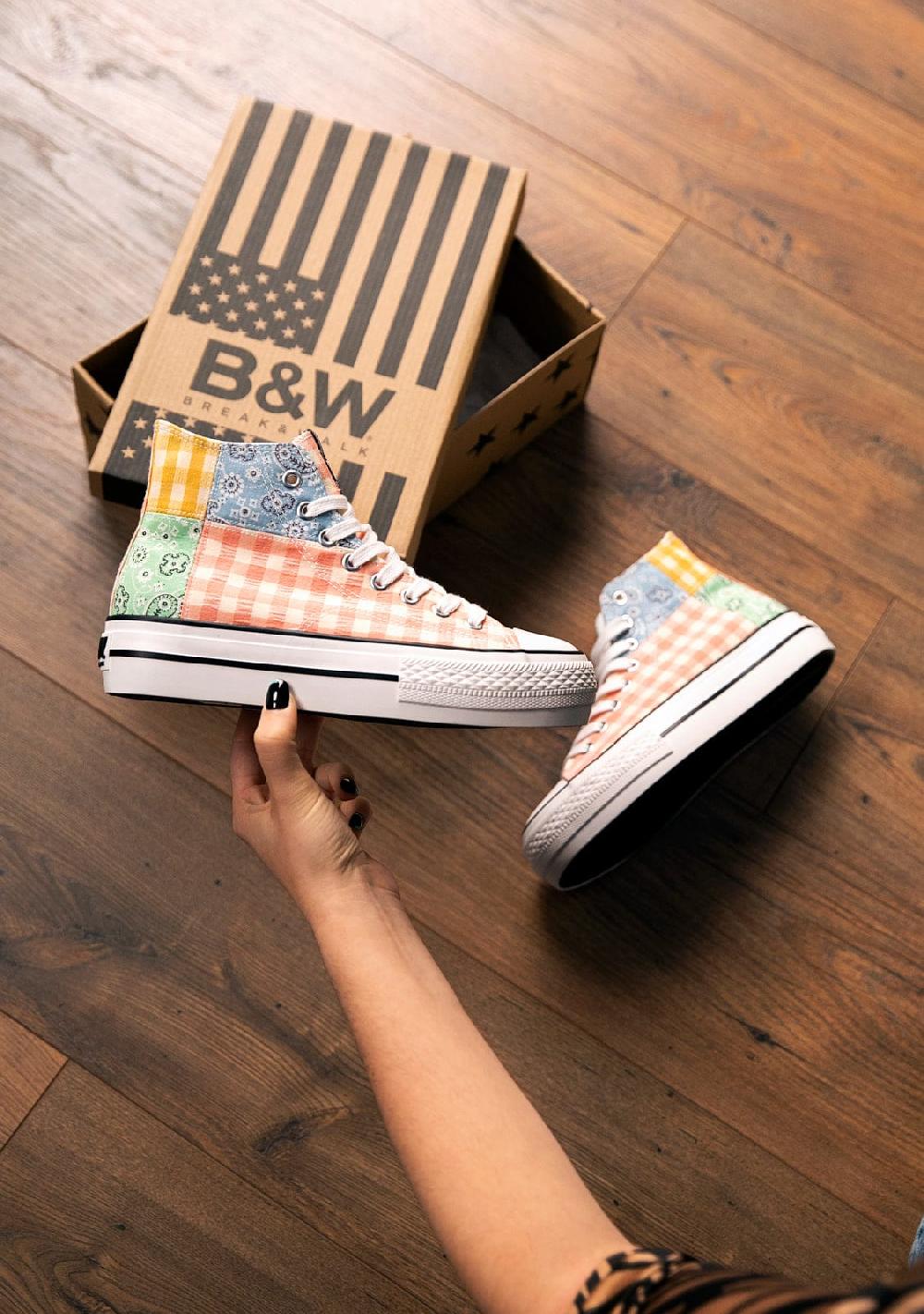 Break & walk Zapatilla Alta Doble Plataforma Multi Patchwork Precio ultrabajo