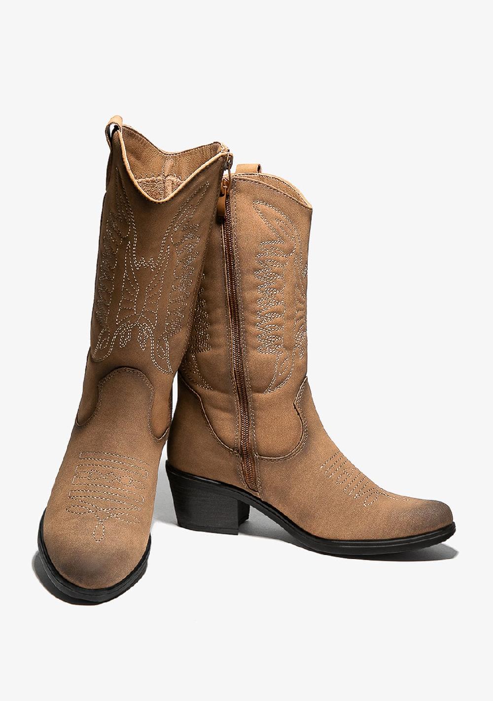 Break & walk Botas Cowboy Nobuck Camel 2025