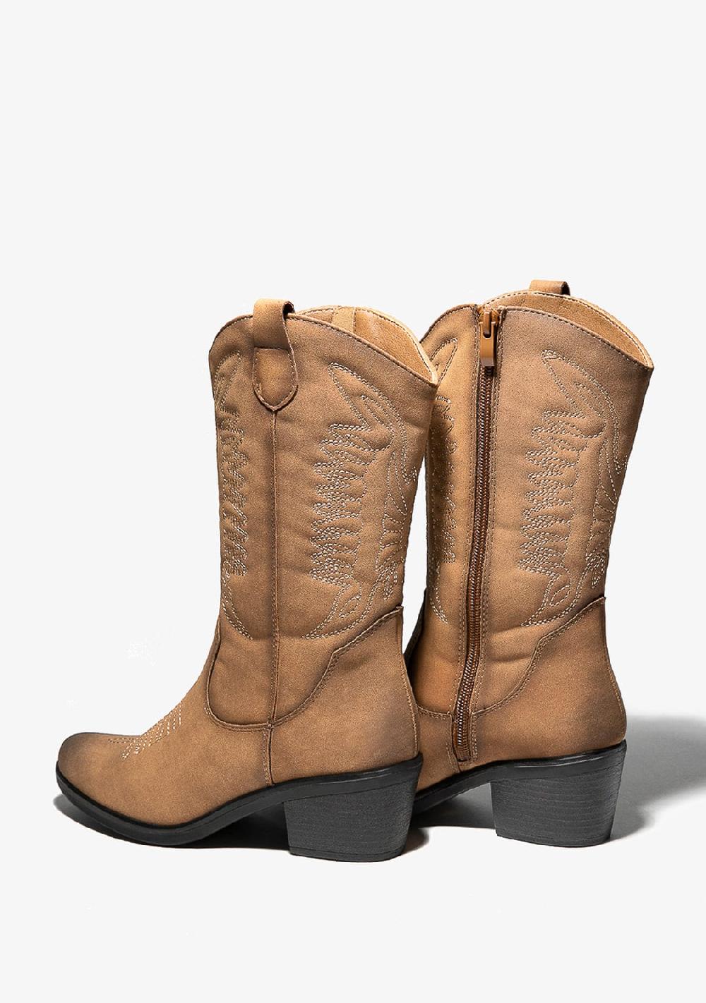 Break & walk Botas Cowboy Nobuck Camel 2025
