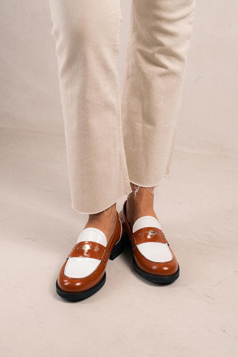 Bryan shoes Bicolor marrón - NORA Ofertas de temporada