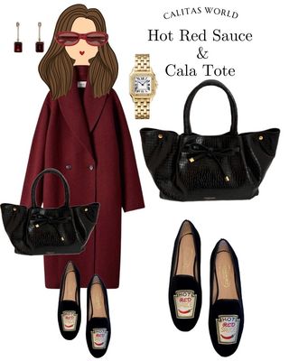 Calita Shoes ​LOAFERS BLACK VELVET RED HOT SAUCE Ahorra y exporta