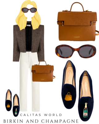 Calita Shoes LOAFERS NAVY VELVET R22 BIRKIN AND CHAMPAGNE Devoluciones gratuitas