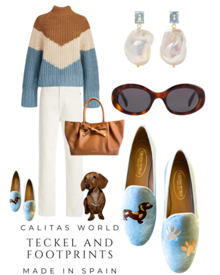 Calita Shoes LOAFERS LIGHT BLUE TX VELVET TECKEL AND FOOTPRINTS Venta caliente