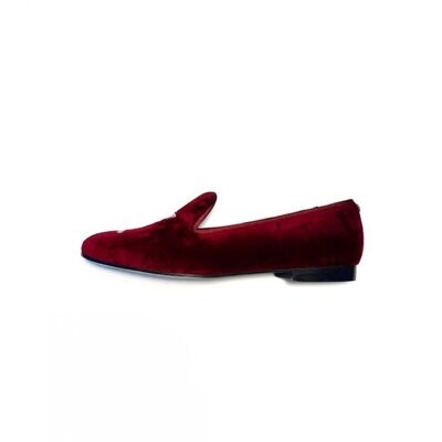 Calita Shoes LOAFERS BURGUNDY VELVET R48 ​OYSTERS AND MARTINI Oferta especial de fábrica