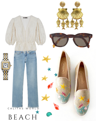 Calita Shoes LOAFERS NATURAL LINEN BEACH Última moda