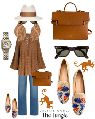 Calita Shoes ​LOAFERS NATURAL LINEN THE JUNGLE Rebajas baratas