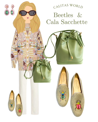 Calita Shoes ​LOAFERS NATURAL CO LINEN BEETLES Última moda