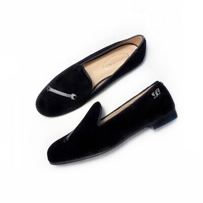 Calita Shoes ​LOAFERS MEN BLACK VELVET WRENCH Outlet online