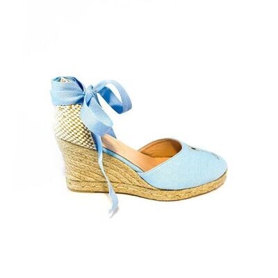 Calita Shoes ​CAMPESINAS LIGHT BLUE P30CO MARTINI AND OLIVES ​ HEIGHT 9 CMS Mejor oferta