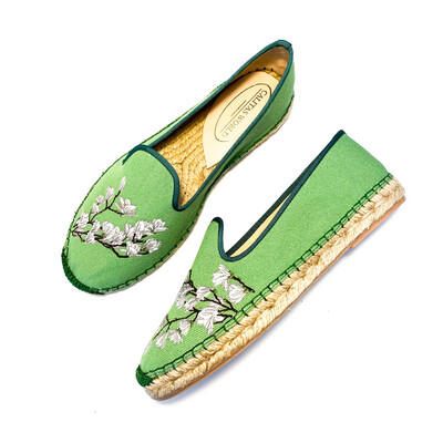 Calita Shoes ​ESPADRILLES GREEN 53 WHITE BLOSSOM Promoción por tiempo limitado