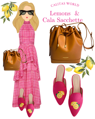 Calita Shoes MULES LINEN FUCHSIA 11CO CO5 LEMON Promoción trimestral