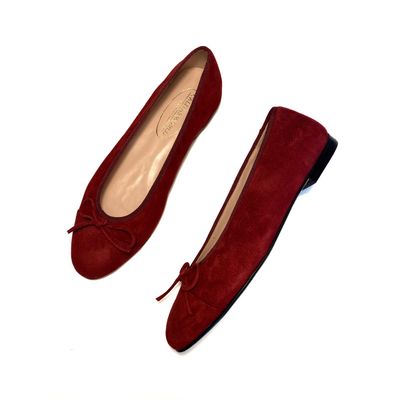 Calita Shoes BALLERINAS FLATS BURGUNDY SUEDE ( YECLA 3662) R48 Envío internacional gratuito